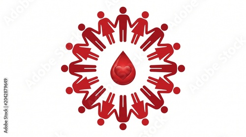 Global community support for life-saving donations on world blood donor day, symbolizing unity and the gift of health through vital blood drive efforts
