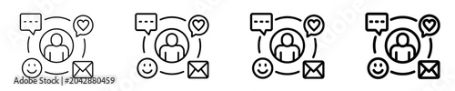 Customer Engagement Icon Set Different Style Collection