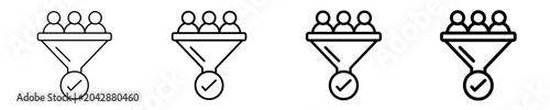 Bild auf Leinwand Lead Generation Icon Set Different Style Collection