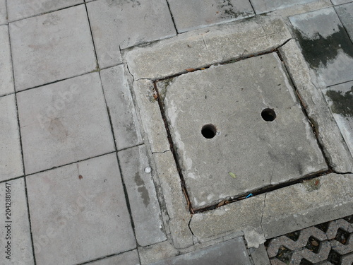Old cement floor in Thailand