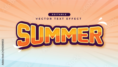 3d summer text effect