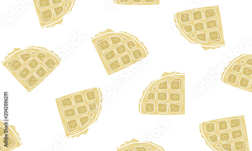 Foto Doodle Waffle Seamless Pattern