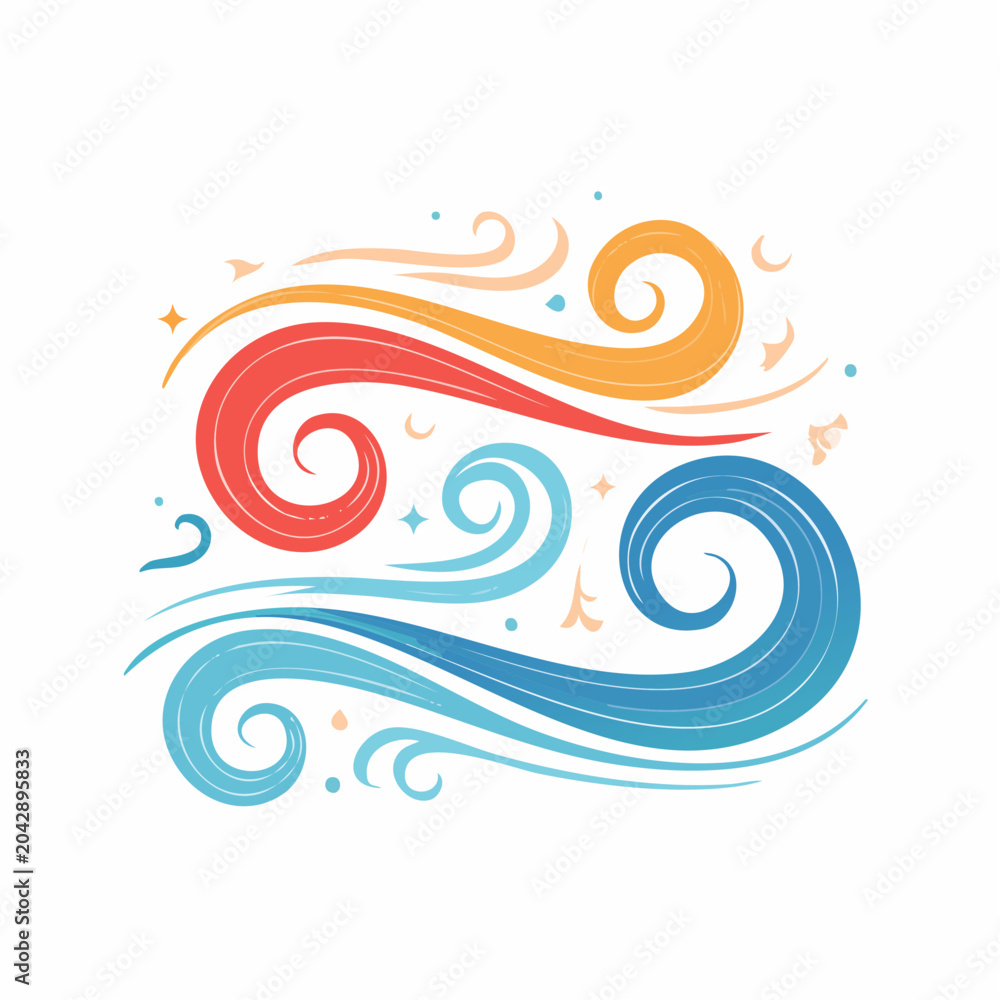 Fototapeta premium Abstract Swirls of Wind and Water