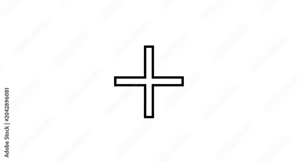Fototapeta premium Plus Sign Symbol Icon Mark.