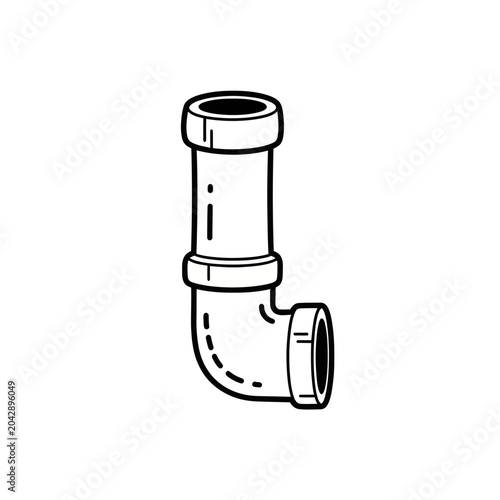 Fotografie Plumbing pipe elbow connector fitting.