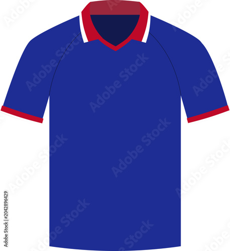 Haiti National Football Team Jersey with Red Collar and Cuffs for World Cup Competition