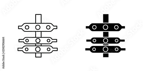 Photos Traffic light signal vector set in line and solid graphic styles with street lig
