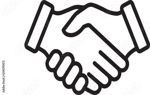 b_Handshake_outline_ic.epsHandshake Outline Icon Business Partnership Vector