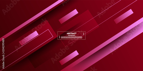 Abstract overlapping shapes pattern with square design. Red and pink gradient background design. Vector eps10.