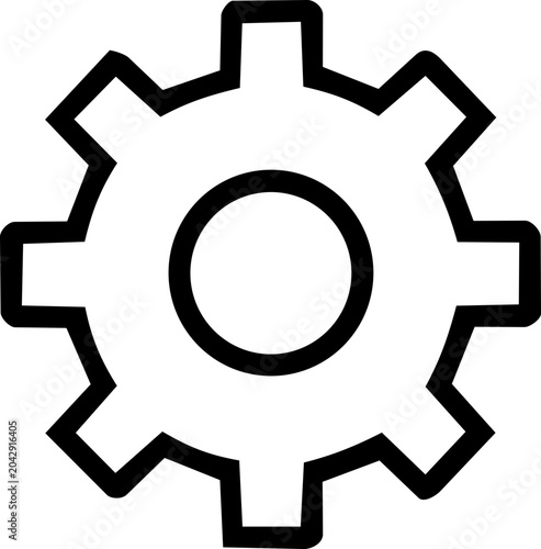 Gear Cog Line Icon