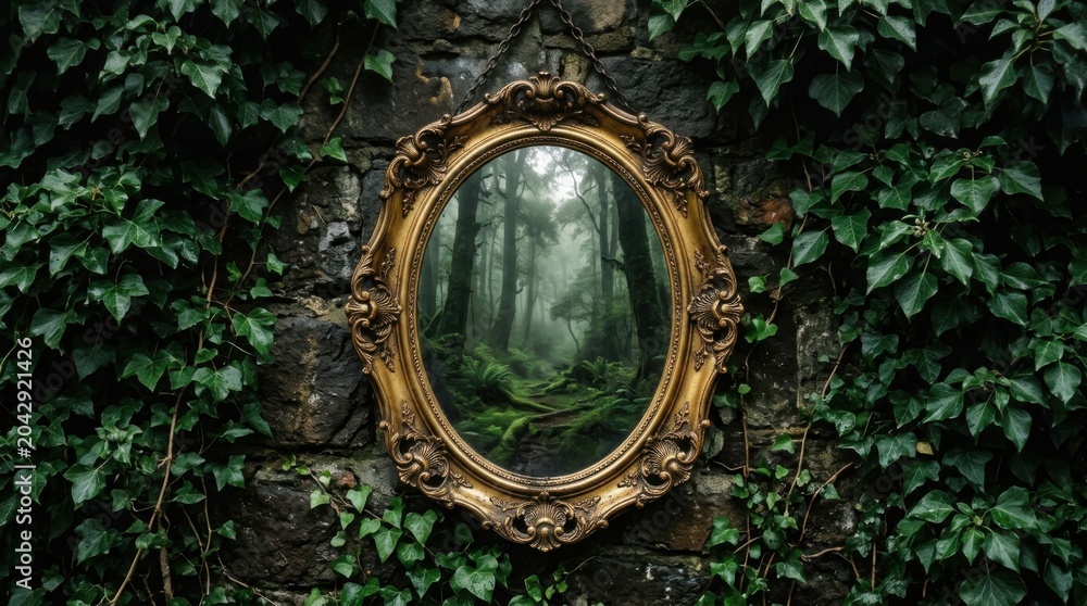 Fototapeta premium Enchanted Forest Mirror Portal