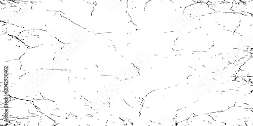 Bild auf Leinwand Cracked surface texture with black lines on white background vector