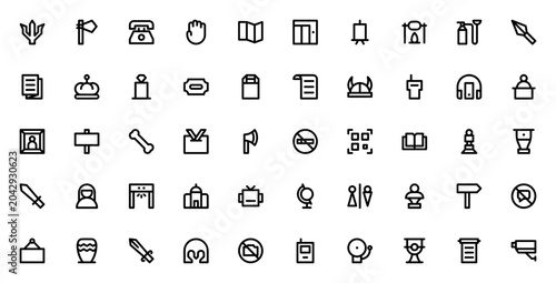 Cuadro en lienzo Museum icon set