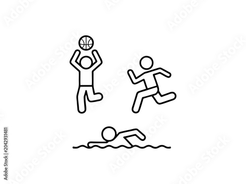 Triathlon Sports Icons