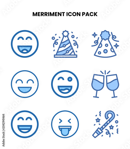 Photography Merriment Two Colour Vector Icons Pack