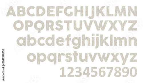 Tableau sur toile fonts, letters and numbers (leather design) - artwork 1