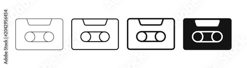 Cassette Tape Icons Set
