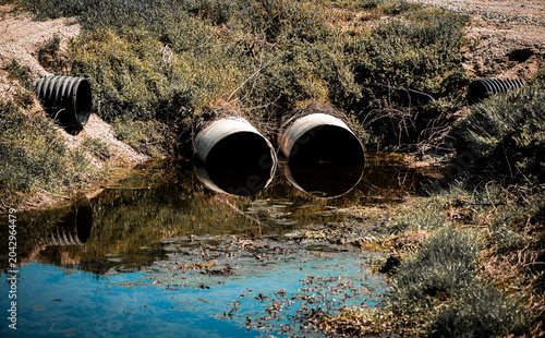 Foto Erosion control protects drainage ditch banks