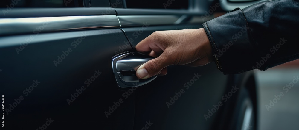 Fototapeta premium Step into a world of sophisticated mystery and high-end automotive design.