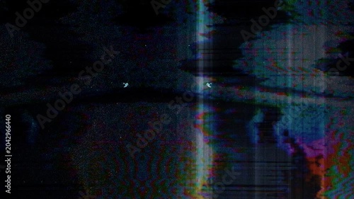 Old Damaged Film Texture with Noise, Dust, Scratches and Static TV Interference, 4K Overlay Background