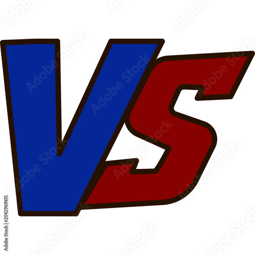 Tablou pe pânză VS Versus Icon Letter Element