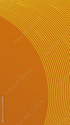 Orange animated lines background with glowing energy motion and abstract technology loop