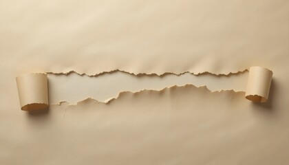 Layered Torn Paper Reveal Background With Copy Space Mockup Template