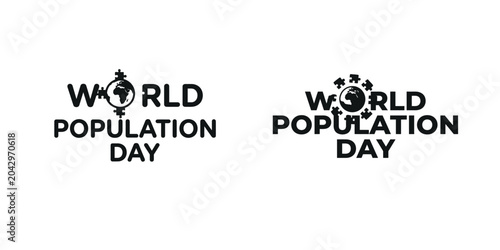 World population day awareness logos
