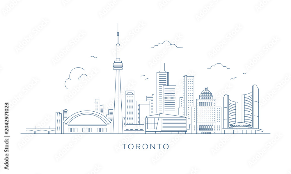 Naklejka premium Dubai Skyline Minimalist Line Art