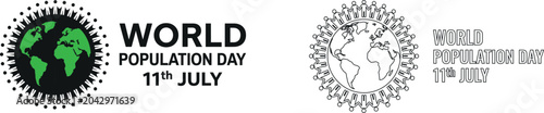 Fotografija World population day 11th july observance graphic designs