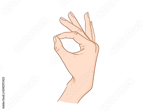 A hand with fingers forming a circular shape