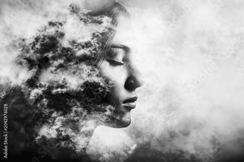 Borderline personality disorder concept with mood swings and emotions.