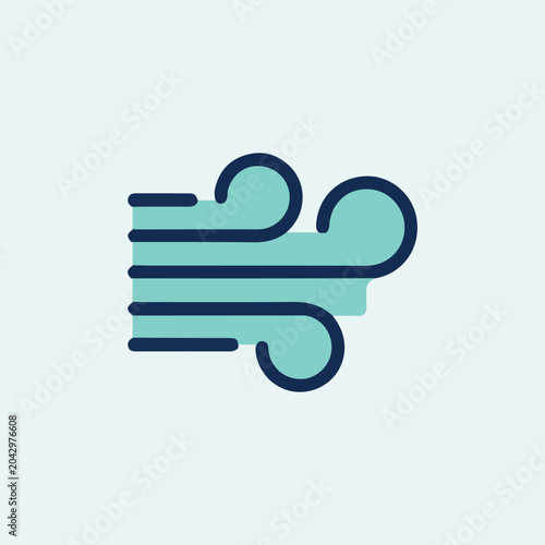 Minimalist ocean wave icons showing clean energy and water movement concepts