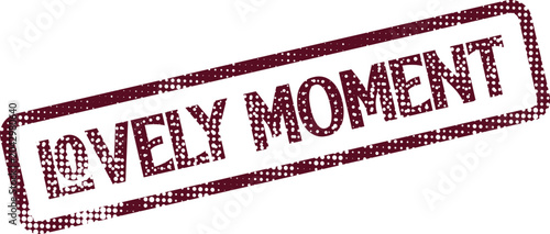 Bilde på lerret Lovely Moment Stamp Mark with Distressed Halftone Texture for Memorable Occasion