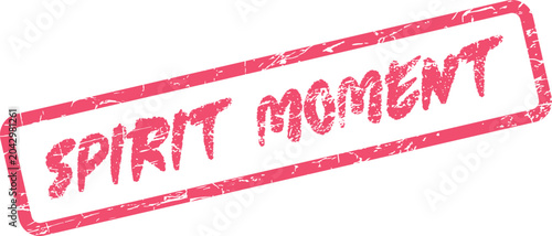 Foto Meaningful red rubber stamp presenting the reflective phrase Spirit Moment for m