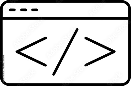 Code Window Line Icon