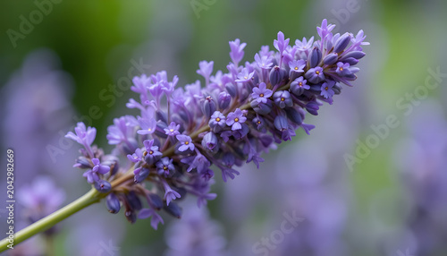 Lavender flower close up with purple blooms in summer garden macro nature floral herb aroma beauty bloom