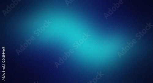 Bright blue light glow in dark space with lens flare effect Grainy Noise Texture Design for Retro Poster Header and Web Backdrop