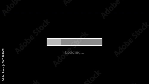 Simple Bar Loading Animation Fill The Turn To Perfect Color White Loop Transparent Background