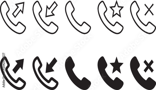 a_Minimal_phone_call_i.epsMinimal Phone Call Icon Set Outline and Solid Vector