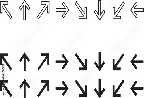 a_Modern_interface_arr.epsModern Arrow Direction Icon Set Collection Vector Illustration