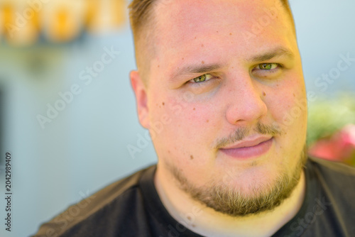 Confident Young Man Portrait Closeup
