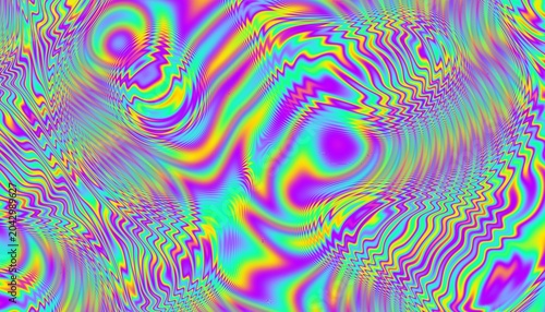 Fotografía Psychedelic rainbow ridged topological map pattern background texture