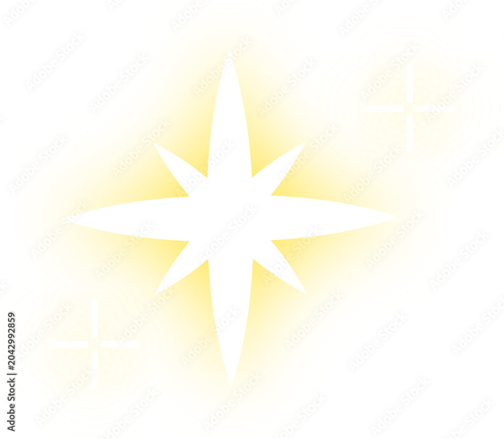 Fototapeta premium Sparkling star background decoration ornament png element