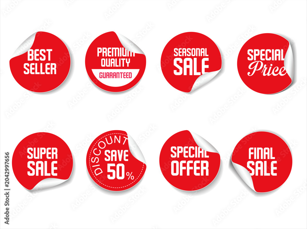 Fototapeta premium Sale banner templates design special offer, best seller, discount and clearance sale tags collection