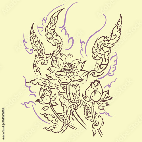 abstract flowers illustration vector for illustration card decoration