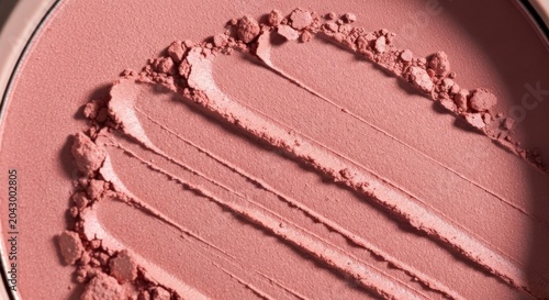Close-up of blush with visible brushstrokes and powder texture