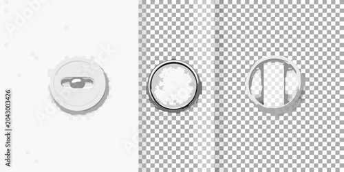 Foto magnifying glass trio realistic set lens tool