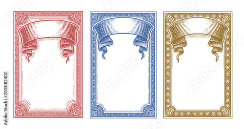 Canvastavla Vintage decorative frame set
