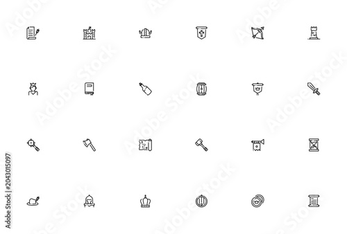 Valokuva Medieval icon set
